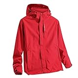 TWIOIOVE Outdoorjacke Herren Wasserdicht Atmungsaktiv Winddicht Windbreaker Jacken Herbst Winter Übergangsjacke mit Kapuze Abnehmbares Innenfutter Zweiteilige Jacke Große Größen Warm Sweatjack