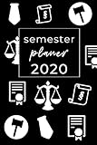 SEMESTER PLANER 2020: A5 Studienplaner 2020 | Terminplaner | Studium Planer | Universität Zubehör | Semesterplaner | Jahresplaner | Geschenkidee für Studenten | Studentenk