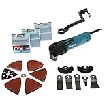 Makita TM3010CX3J Multifunktionswerkzeug 320W + 58 teiliger + Koffer Makpac, blau, silb