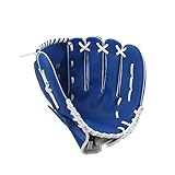aesaa Brauner Outdoor-Sport-Baseballhandschuh-Softball-Übungsgeräte Größe 9.5/10.5/11,5/12.5 Linke Hand Fit for Erwachsene Mann Frau Kinderzug (Color : Blue Baseball Glove, US Size : 12.5 inches)