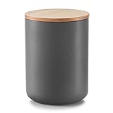 Zeller 19828 Vorratsdose, mit Bamboodeckel, 1500 ml, Keramik, Circa 13 x 17, 5