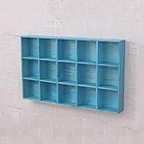 Wandregal Schweberegal Wooden Plaid Rack Floating Storage Regale Wandregal Display Racks Innovative Wandbehang Dekor, 9 * 82CM Wanddeko (Color : A)