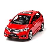 XHDMJ 1: 32 Für Honda Fit Alloy Die Cast Automodell Spielzeug Zurückziehen Sammlung Spielzeug Fahrzeug (Color : Red)