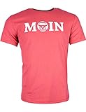 Herren T-Shirt VW Bulli »Moin« Rot Weiß Gr.XL