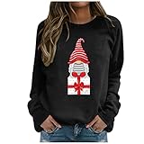 Lomelomme Weihnachtspullover Damen Weihnachtssweater Weihnachts Pulli Lustig Ugly Christmas Sweater Frauen Christmas Pullover Weihnachtspulli Xmas Langarmshirt Ob