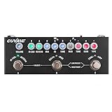 Lifoto Multieffekt Pedalboard Gitarre Effektpedal mit Delay Chorus Phaser Reverb Modulation Effekte Gitarreneffektpedal für E-Gitarren-Bass True Byp