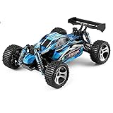 Electric USB Charging 1/18 Ratio Racing Car 2.4GHZ Four-Wheel Independent Shock Absorber Remote Control Car 30KM/H Off-Road All Terrain RC Rally Car Boy Teen Hobby Toy RTR