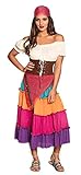 Boland - Erwachsenen-Kostüm Zigeunerin Nadya, Kleid, Gürtel und Kopftuch, Bandana, Top, Gürtel und Rock, Set, Karneval, Mottoparty