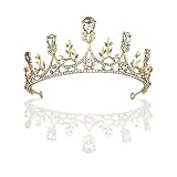 Schneespitze Kristalle Prinzessin Krone, Krone Stirnband Hochzeit Diadem Hochzeit Reifen Diadem für Hochzeit Festzüge für Hochzeitsfeier Bü