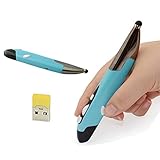 UrChoiceLtd PR-06 Aktualisierter Stylus Elektrischer Optischer Stift-drahtlose Maus 2.4GHz Justierbare 800/1200 / 1600DPI Handschrifts Ganimg Maus für PC & IMac Androide Tablette 3 Farben (Blau)