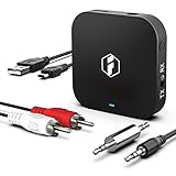 Inateck aptX HD/aptX Low Latency Bluetooth 5.0 Adapter, 2 in 1 3,5 mm Audio Bluetooth-Sender-Empfänger für TV, Kopfhörer, Lautsp