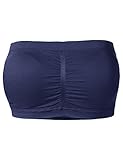 TL Trägerlose BHs für Frauen - Gepolsterter Nahtloser Bandeau-BH Crop Tube Top Brarette - Blau - Einheitsgröß