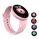 KAUO Smart Watch Damen Bluetooth Fitness-Tracker B16 Intelligente Uhr Herzfrequenz-Überwachung Schlafüberwachung Informationen erhalten IP67 wasserdicht Kompatibel mit Android und IOS (Rot)