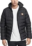 Urban Classics Herren Basic Bubble Jacket Jacke mit Kapuze, Schwarz (blkblkblk), Größe M