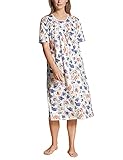 CALIDA Damen Soft Cotton Kurzarm Nachthemd, Bleached Denim, 48