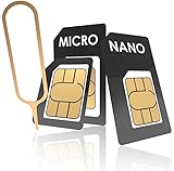 innoGadgets Nano-SIM Adapter Set | Komplettes Adapter-Set für Nano-SIM auf Micro-SIM auf SIM | Inklusive SIM-Öffner-Nadel | Für alle Geräte geeig