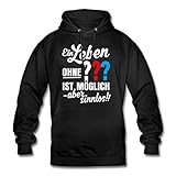 Spreadshirt Die DREI Fragezeichen Leben Ohne Ist Sinnlos Spruch Unisex Hoodie, M, Schw