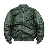 BKPPBi1lkin Bomber-Baseballjacke für Herren, übergroße Arbeitsjacke #b (Farbe: Armeegrün, Größe: XL)