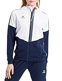 Erima Damen Squad Trainings Jacke, weiß/New Navy/Slate Grey, 36