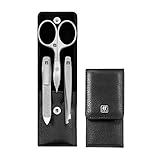 ZWILLING TWINOX Maniküre Nagel-Set 3-teilig, Pediküre Pflege für Hände und Füße aus Nappaleder, Reisegröße, Schw
