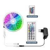 KCGNBQING WiFi-Leuchten Streifen Musik-Synchronisation-Band-Leuchten Farbwechsel 5m 15m SMD 2835 10m / Rollen RGB DC12V Nicht- wasserdichte Schlafzimmer Lichter. (Color : A, Size : 5M)