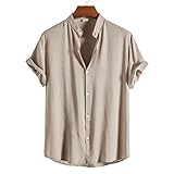 SSBZYES Herrenhemden Kurzarmhemden Herren T-Shirts Cardigan Herren Modetrend Casual Kurzarm Stehkragenhemden Tops Plus Size H