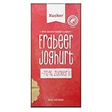 Xucker Weiße Schokolade Erdbeer Joghurt mit Xylit Zuckerersatz (80g) - Weisse Schokolade mit Erdbeer Joghurt und 35% Kakao I Schokoladentafel mit Xylit gesüß