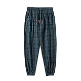 Haremshose für Herren Retro Hose Lockere Freizeithose Bein Baggy Hose Leinenhosen Herren Freizeithose Baumwolle Hosen Männer Casual Lässige Straight Stoffhose Frühling, Sommer und Herb