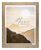 Bilderrahmen Monaco 40x60 cm in Sonoma Eiche mit entspiegelter Kunstglasscheibe - Farbe und Größe wählb
