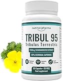 Tribul95® Tribulus Terrestris hochdosiert - 6000mg pro Tagesdosis - 95% Saponine - Natürlicher Pflanzenextrakt - Fördert neue Energie - Testo - 1500mg in einer Kap
