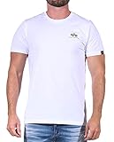 ALPHA INDUSTRIES Herren T-Shirt Backprint Camo Logo White/Black camo (XXL)
