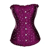 EMATOP Damen Figurformend Unterbrustkorsett Taillenformer Stark Formend Bauchweg Körperformer Mieder Oberteil Shapewear Charmantes Blinkendes Bauchweggürtel Stretch Waist Trainer Sport Bauchg