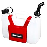 Einhell 4501325 Kombi-Kanister (1,25 l Öltank, 3 l Benzintank, inkl. Werkzeugtasche)