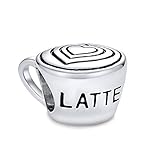 Kaffee-Liebhaber-Tasse Latte Art Charm Perle Für Frauen Für Teen 925 Sterling Silber Passt Europäische Charm Armb