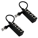 prasku Ethernet-Kabeladapter, RJ45 LAN verteiler 1 auf 3, LAN Ethernet Netzwerk Splitter Adapterkabel, Netzwerk LAN Anschluss V