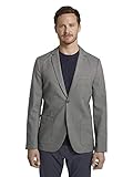 TOM TAILOR Herren Dobby 1020228 Fein strukturiertes Sakko, 24124 - Blazer Structure Grey, 54 EU