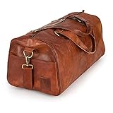 Berliner Bags Vintage Weekender Oslo aus Leder, Reisetasche für Damen und Herren - B