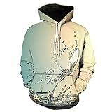 XDJSD Herren Pullover Herren Hoodie Plus Size Sweatshirt Paar Pullover Druck Pullover Herren Casual Plus Size Shirt Schmetterling Druck