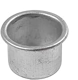 YooKreativ Kerzenhalter, 12 Stück Kerzeneinsätze aus Metall für Stabkerzen und Tafelkerzen, D: 25 mm, H 18 mm, 12Stck, Lochgröße 22