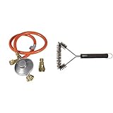 Outdoorchef Grill Gasdruckregler 50mbar– Druckminderer für einfache Selbstmontage – Gasschlauch + Druckregler + Adapter für Gasgrill & Amazon Basics - Grillbürste, dreieckig, 30,5 