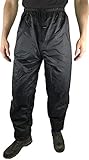 HOCK Unisex Regenhose Fahrrad 'Comfort Klima' mit verstärktem Gesäß - Radsport Regenbekleidung 100% Wasserdicht für Herren und Damen Regenschutz (L, Schwarz)