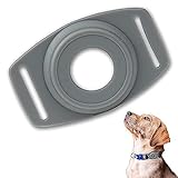 Schutzhülle kompatibel für Apple AirTag GPS Tracking Hund Katze Halsband (Grau)