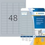 HERMA Etiketten Folie Typenschild Silber 45,7x21,2mm Special A4 LaserCopy