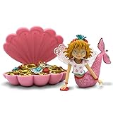 Bullyland 18904 - Spielfiguren-Set, Prinzessin Lillifee mit ihrer Schatzmuschel, Geschenkbox, ideal als Torten-Figuren, detailgetreu, PVC-frei, tolles Geschenk für Kinder zum fantasievollen Sp