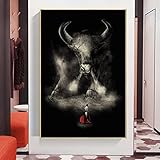 Kunstdrucke Spanischer Stierkampf Stier Tier Leinwand Malerei und Poster Wandkunst Bild für Wohnzimmer Dekor Cuadros 40x70cm（16x28in）R