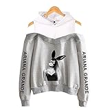 MissAc Frauen Hoodie Das Niedliche Trägerlose Langarm-Sweatshirt des Mädchens Ariana Grande Bedruckter H