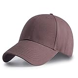 WELROG Einfach Baseball Kappe zum Herren und Frauen - Klassisch 6 Panel Einstellbar Sport Beiläufig Sonne Visier Hut Polo Stil (Kaffee)