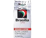 Brasilia Kaffee gemahlener Kaffee Supa Crema Espresso 250 g – mittel bis dunkel geröstet für Süße mit einem gut abgerundeten Körp