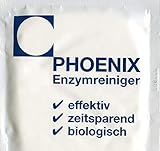 Phoenix Enzymreiniger Spülmaschine 1,0 - 1,5 Liter Waschmaschine , Universalreiniger Maschinenreiniger BIO Keim und Bakterienreduzierend (1 x 20 gr. Siegelbeutel)