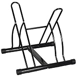 HOMCOM Universal Fahrradständer, Montageständer, Fahrrad Zubehör, Metall, Schwarz, 60 x 54 x 57